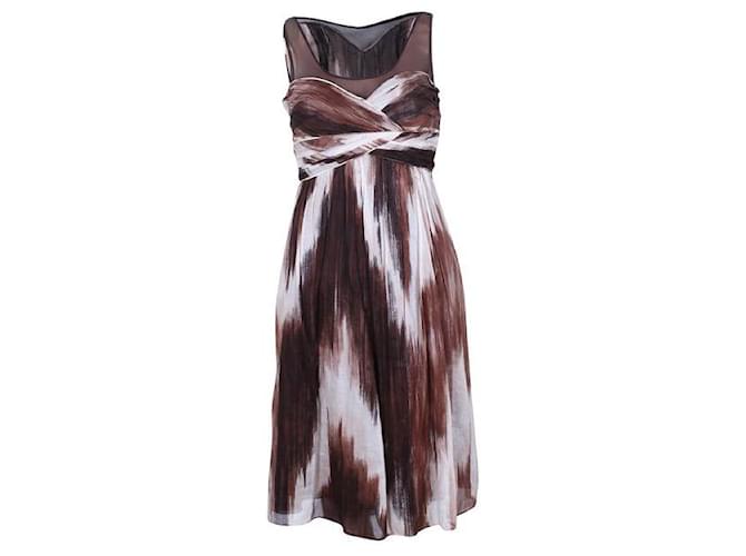 Burberry Brown Flare Sleeveless Dress Polyamide  ref.1288872