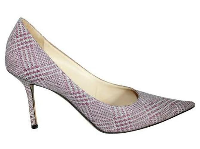 Jimmy Choo Pink Prince of Stars 65 Pointed Toe Heels Leather  ref.1288936