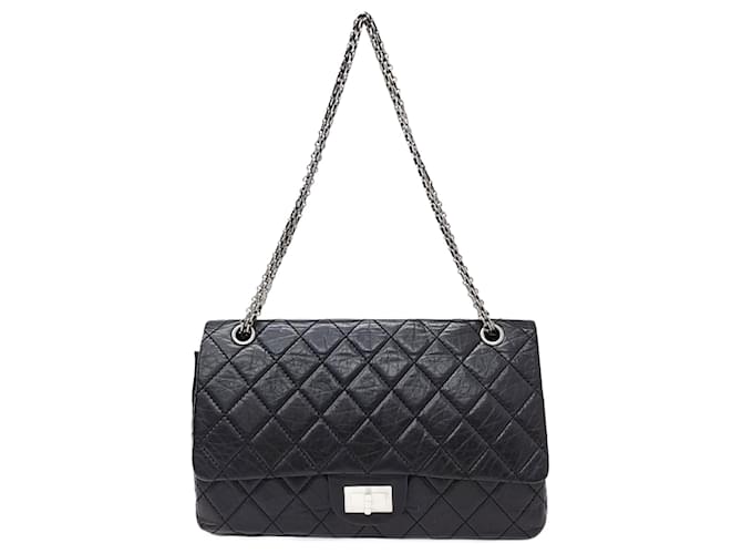 Chanel  Vintage 2.55 bag 32 Black  ref.1288954