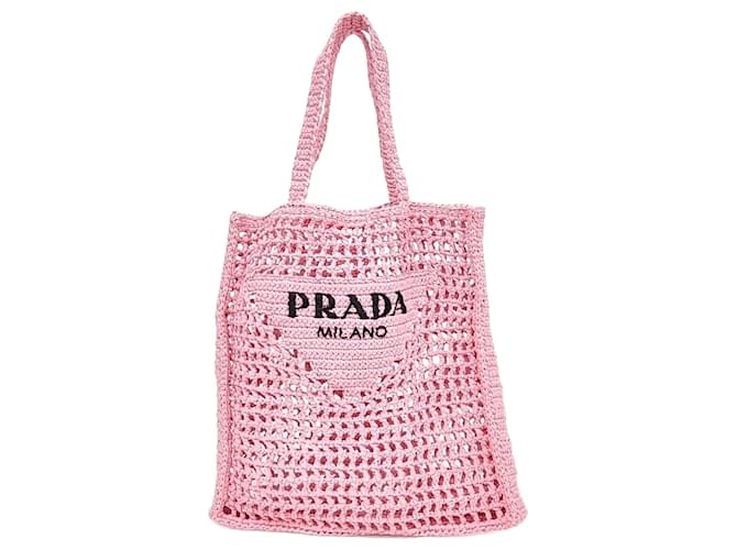 Prada – Gehäkelte Umhängetasche Pink  ref.1288963