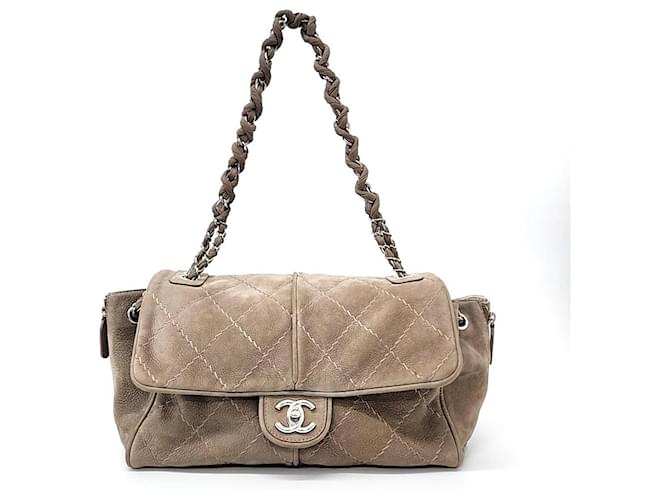 Chanel  Stitch Chain Shoulder Bag Brown  ref.1288982
