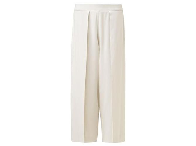 Autre Marque Pantaloni culotte svasati di design contemporaneo Bianco Cotone  ref.1288997