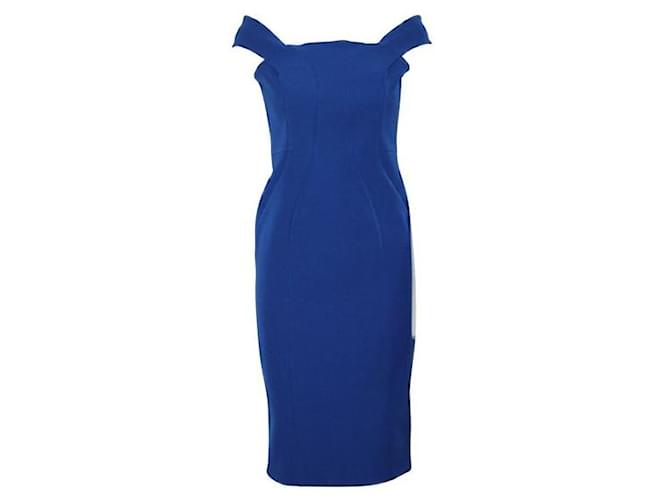 Autre Marque Contemporary Designer Cobalt Blue Slim Fit Dress Polyester  ref.1289026