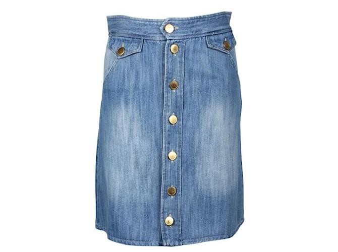 Isabel Marant Etoile Minijupe en jean ligne A Coton Bleu  ref.1289074