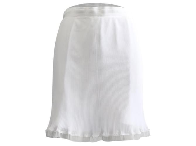 Autre Marque CONTEMPORAIN DESIGNER Jupe plissée Polyester Blanc  ref.1289109