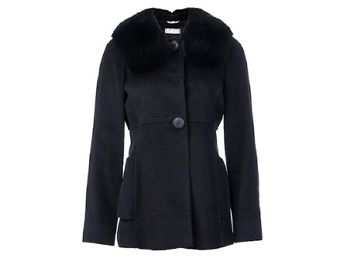 Autre Marque CONTEMPORARY DESIGNER Wool Overcoat Black  ref.1289113