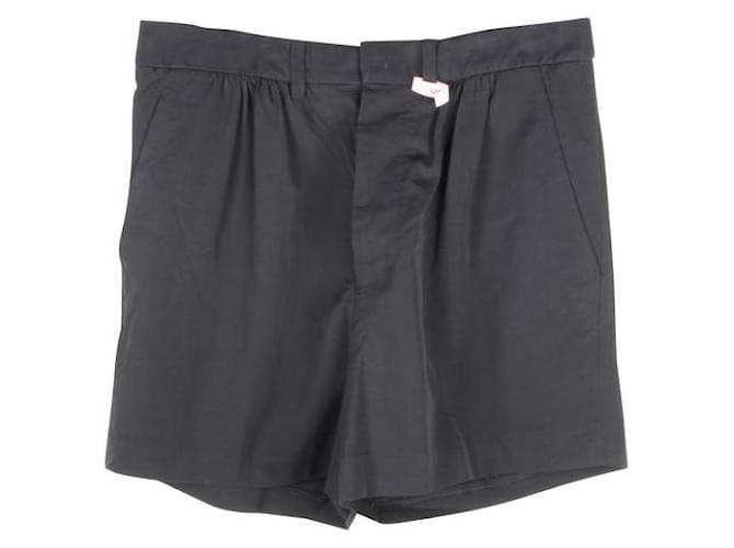 MIU MIU Shorts talle alto Negro Algodón Viscosa  ref.1289125