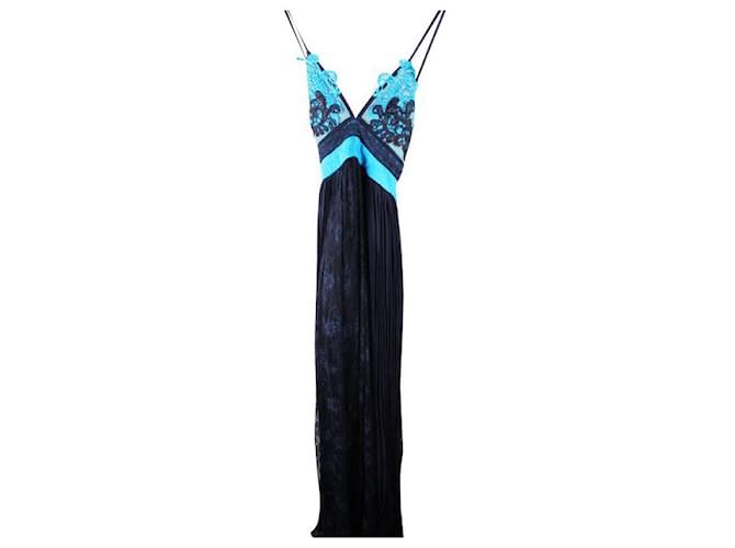 Autre Marque CONTEMPORARY DESIGNER Backless Lace Dress Navy blue Polyester  ref.1289143