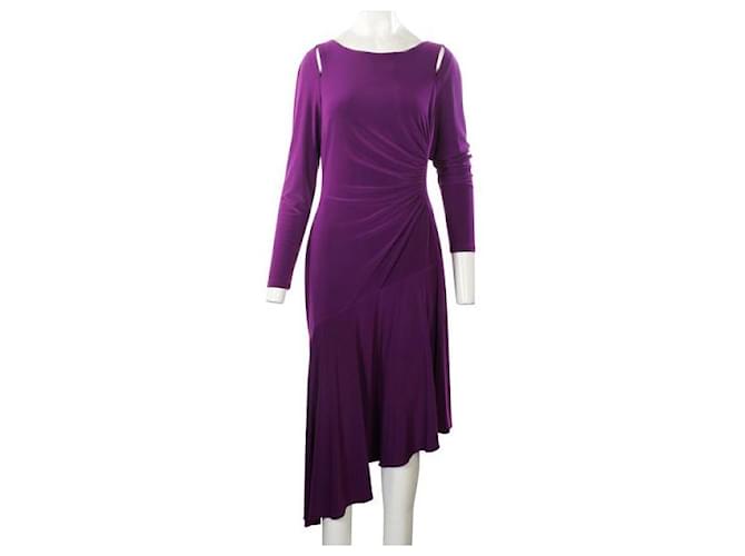 Autre Marque CONTEMPORARY DESIGNER Purple Long sleeves Dress Polyester Elastane  ref.1289164