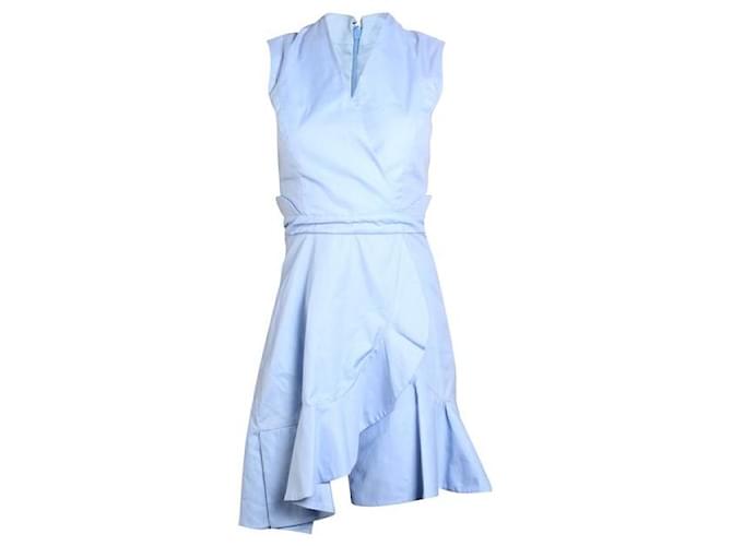 Autre Marque ZEITGENÖSSISCHES DESIGNER-Kleid in Pastellblau, ärmellos Baumwolle  ref.1289195