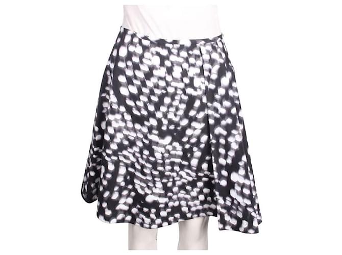 Autre Marque CONTEMPORARY DESIGNER Black And White Print Skirt Cotton  ref.1289205