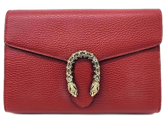Gucci  Dionysus Mini Chain Bag (401231) Red  ref.1289278