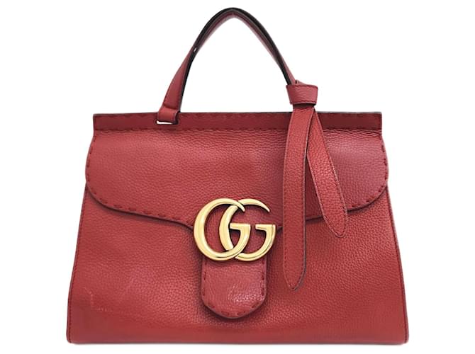 Gucci GG Marmont Trage- und Umhängetasche (421890) Rot  ref.1289280