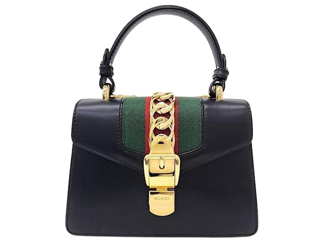 Gucci  Sylvie Mini Tote/Crossbody Bag (470270) Black  ref.1289289