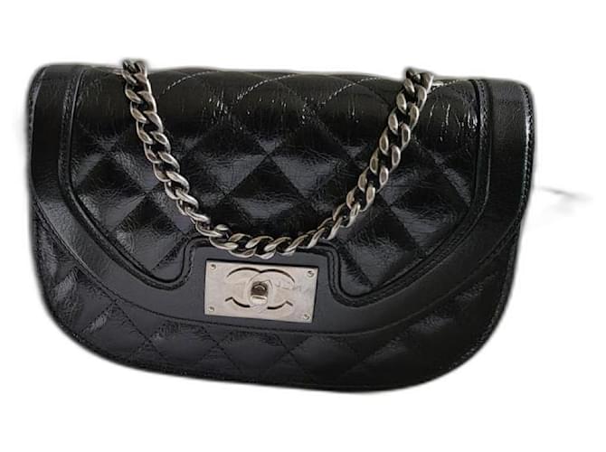 Chanel Rabat Black Leather  ref.1289305