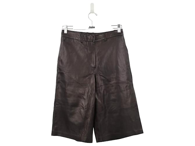 Autre Marque Leather Bermuda shorts Black  ref.1289331