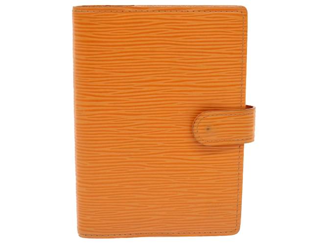 Louis Vuitton Agenda PM Orange Leder  ref.1289361