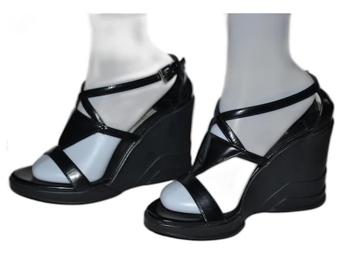 Prada sandals Black Leather  ref.1289368