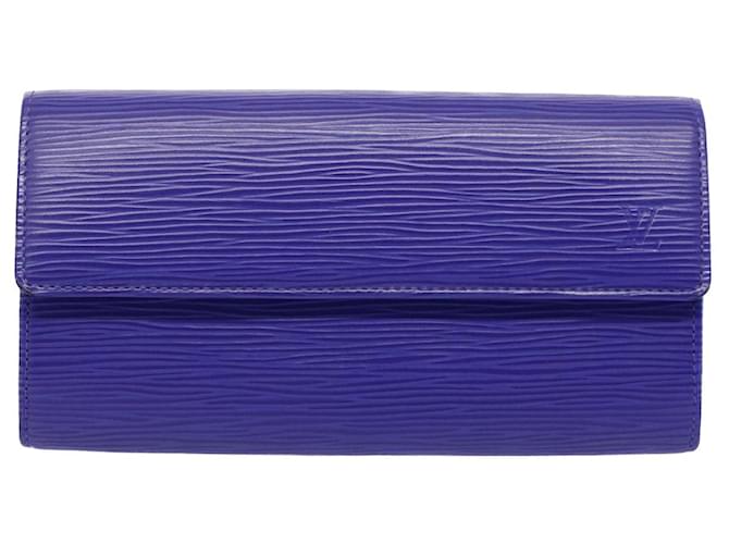 Louis Vuitton Portefeuille Sarah Purple Leather  ref.1289433