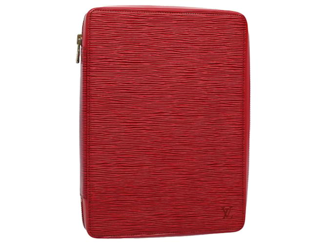 Louis Vuitton Agenda Cover Rosso Pelle  ref.1289496