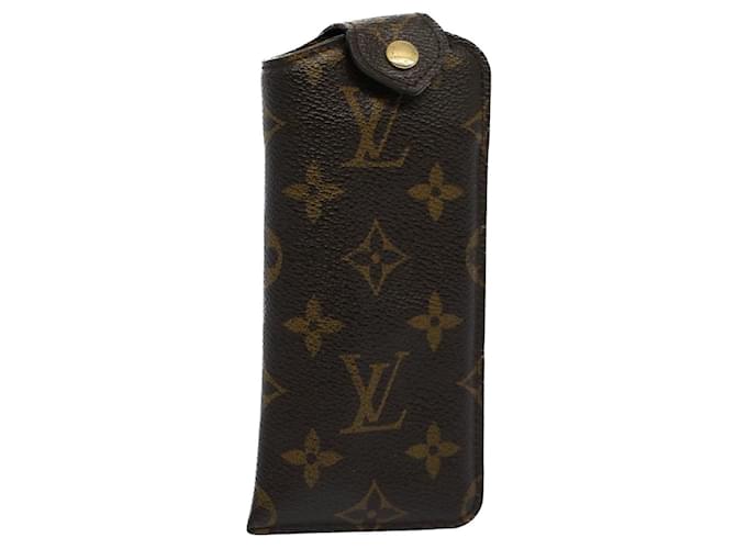 Louis Vuitton Etui à lunettes Marrom Lona  ref.1289673