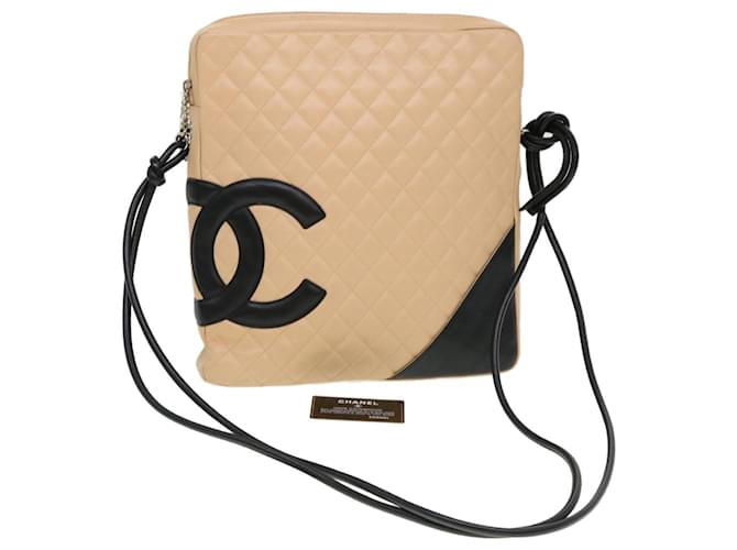 Linha Chanel Cambon Bege Couro  ref.1289765