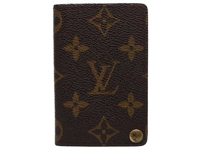 Louis Vuitton Porte carte credit bifold Brown Cloth  ref.1289774