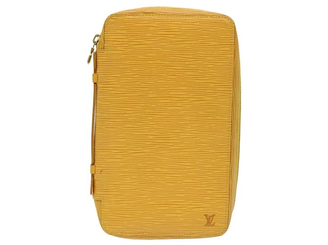 Louis Vuitton Portefeuille Amarelo Couro  ref.1289882