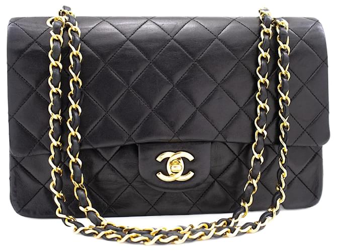 Chanel Double flap Black Leather  ref.1290115