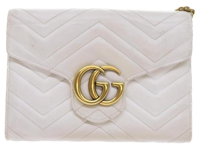 Gucci GG Marmont Weiß Leder  ref.1290195
