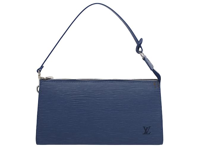 Louis Vuitton Pochette Accessoires Blue Leather  ref.1290296