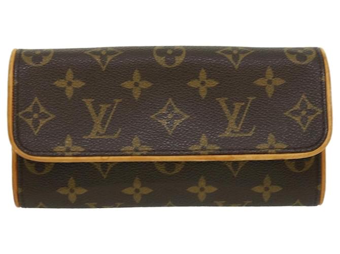 Louis Vuitton Pochette gêmeo Marrom Lona  ref.1290316