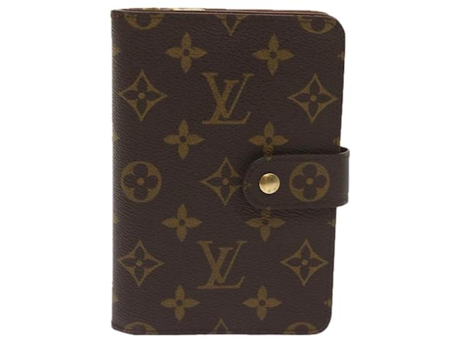 Louis Vuitton porte papiers zippé Marrom Lona  ref.1290352