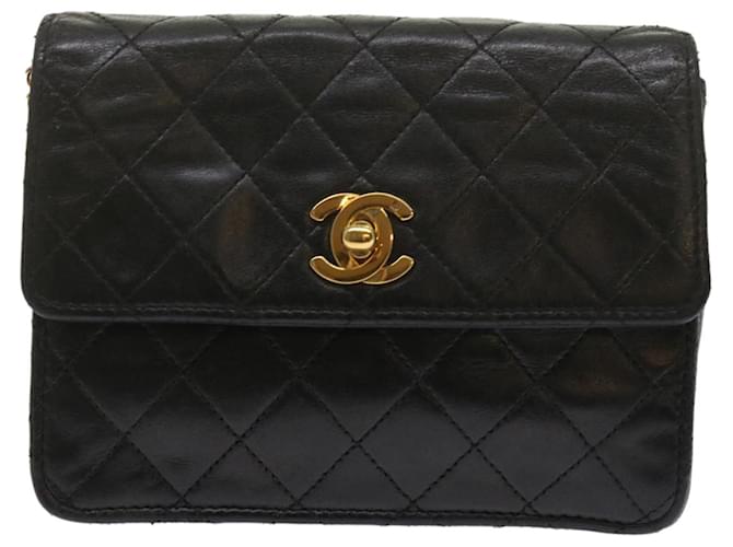 Chanel Matelassé Black Leather  ref.1290480