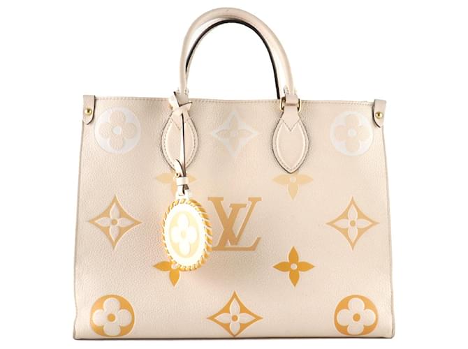 Onthego LOUIS VUITTON  Handbags T.  leather Beige  ref.1290724