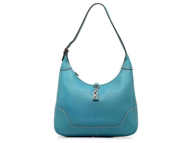 Hermès Blu Hermes Togo Trim II 31 Shoulder Bag Pelle  ref.1290733