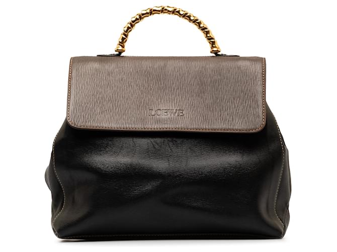 Brown Loewe Vintage Velazquez Handle Bag Satchel Leather  ref.1290739