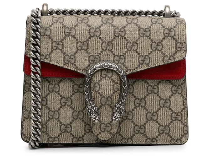 Brown Gucci Mini GG Supreme Dionysus Crossbody Bag Leather  ref.1290784