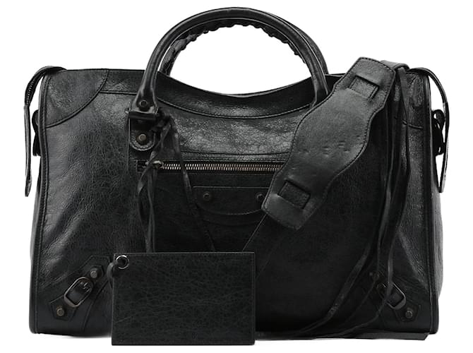 BALENCIAGA Shoulder bags Leather Black City  ref.1290814