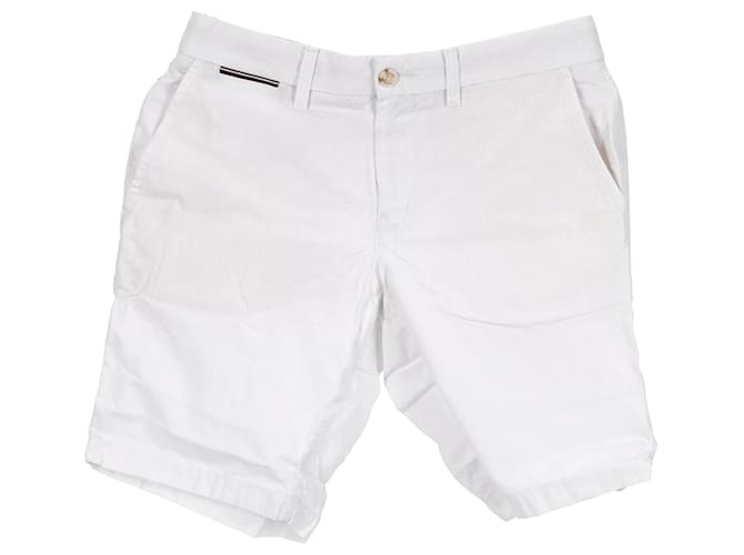 Tommy Hilfiger Mens Signature Belt Shorts White Cotton  ref.1290900