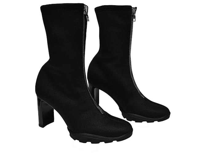 Alexander Mcqueen Scuba Soft Boots in Black Canvas  ref.1290955