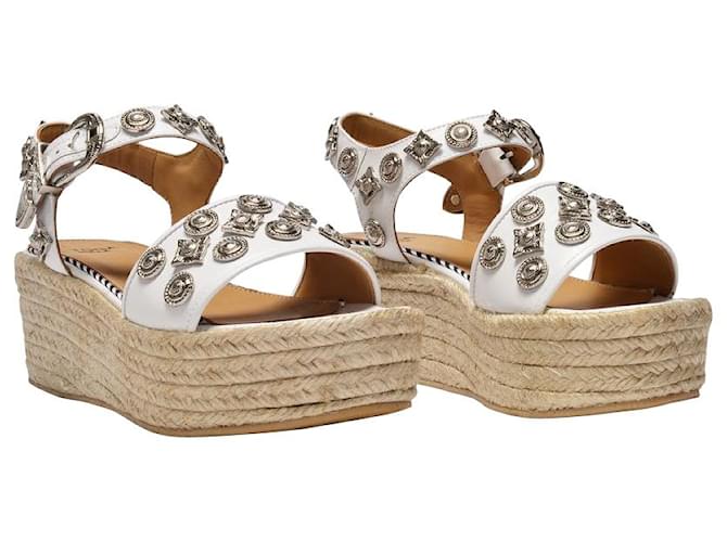Toga Pulla Sandals in White Leather  ref.1290961
