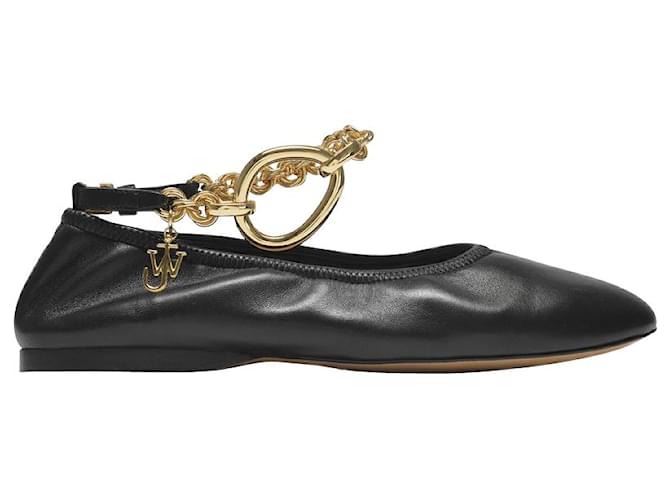 JW Anderson Charm Ballerina in Black Leather  ref.1291005