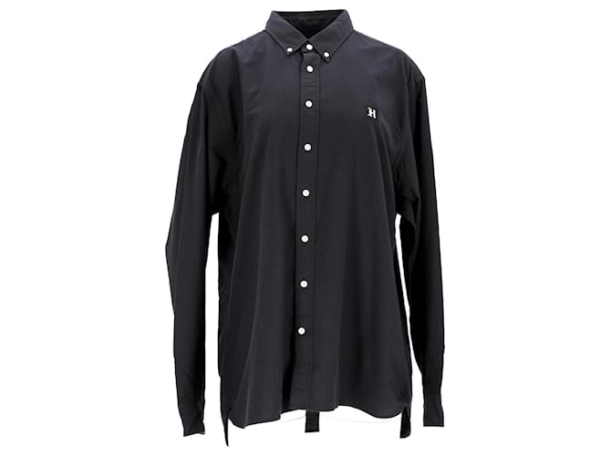 Tommy Hilfiger Mens Lewis Hamilton Organic Cotton Oxford Shirt Black  ref.1291006