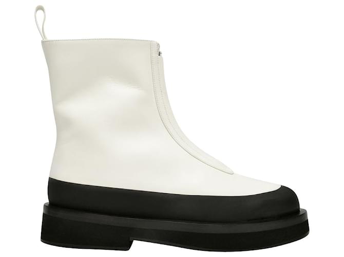 Autre Marque Malmok Ankle Boots in White Leather  ref.1291025