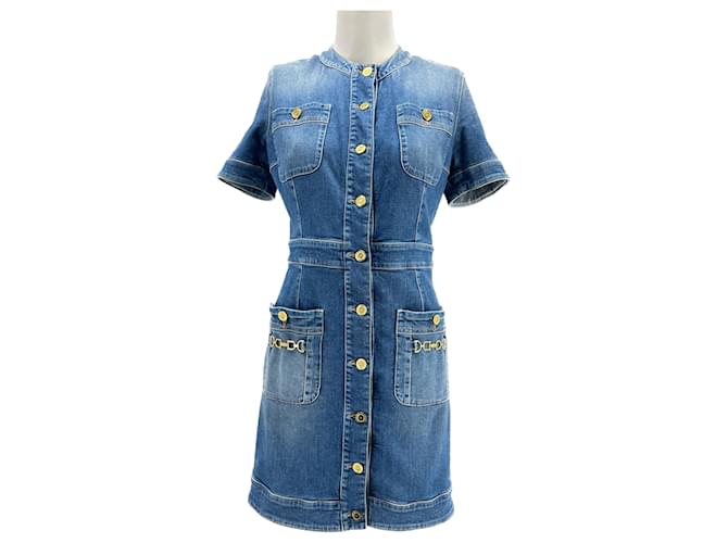 ELISABETTA FRANCHI  Dresses T.it 44 cotton Blue  ref.1291033