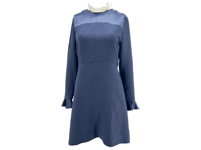 Robes SANDRO T.fr 40 polyestyer Polyester Bleu  ref.1291056