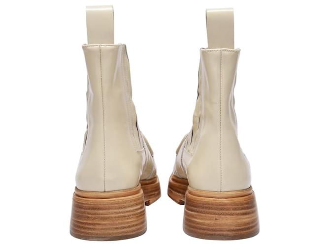 Rejina Pyo Leah Ankle Boots in Beige Leather  ref.1291097
