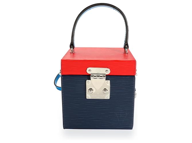 Louis Vuitton Indigo & Coquelicot Epi Bleecker Box Azul Couro  ref.1291124