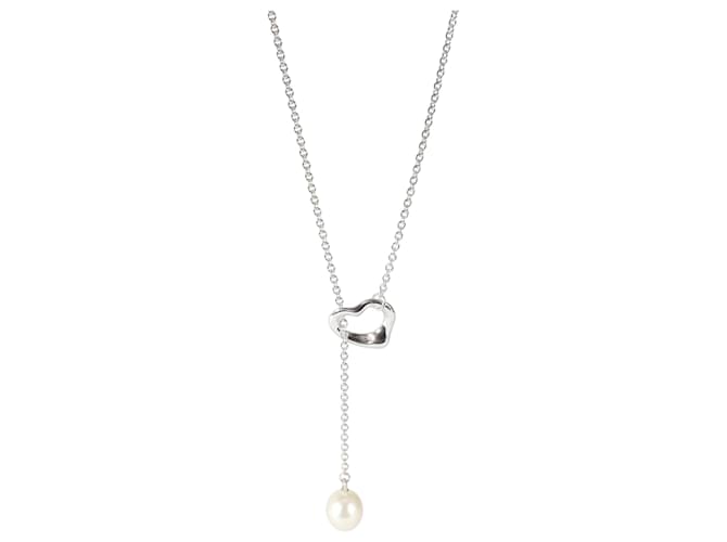 Tiffany & Co TIFFANY Y COMPAÑIA. Collar con forma de lazo con corazón abierto de Elsa Peretti en plata de ley Metálico Metal  ref.1291127